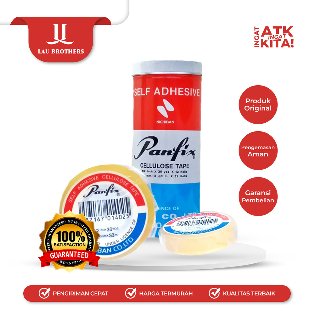

PANFIX SELOTIP BENING/ CELLULOSE TAPE 1" x 72YARD (1ROLL)