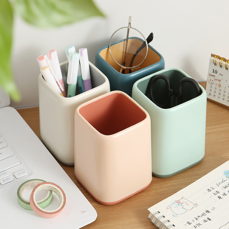 

New Pen Holder Large Capacity Desk Pen Pencil Makeup Pot Brush Storage Container Box Holder School Office Stationery Organizer