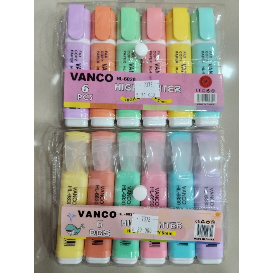 

STABILO/HIGHLIGHTER VANCO PASTEL HL-6820-60 ISI 6