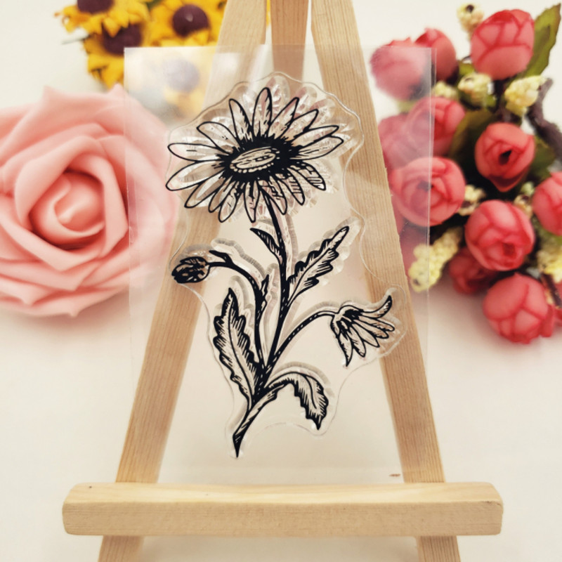

1pc Flower Transparent Silicone Stamp Seal For DIY Scrapbooking Photo Album Decorative Stamp Office School Supplies Stationery