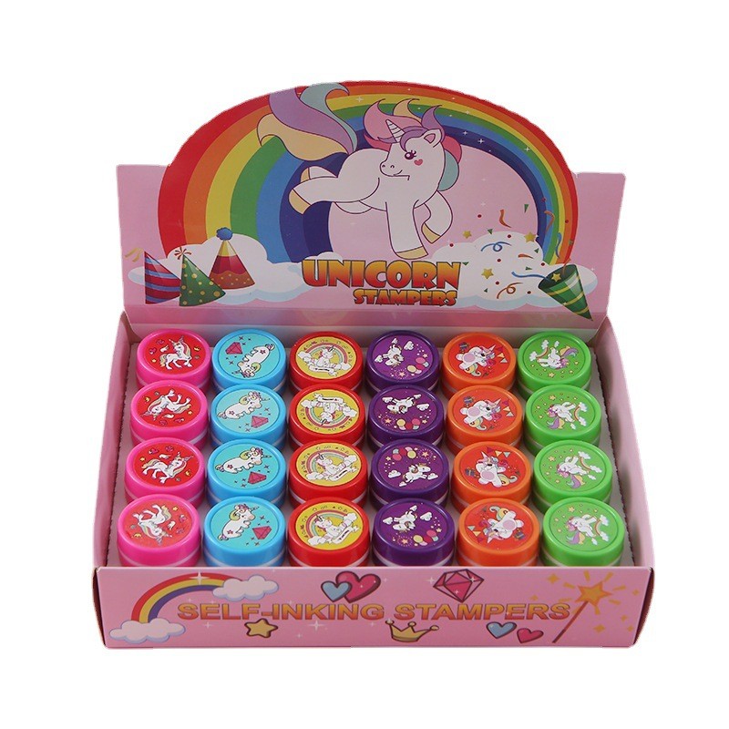 

24pcs/set Self-inking Unicorn Infantil Stamp Set