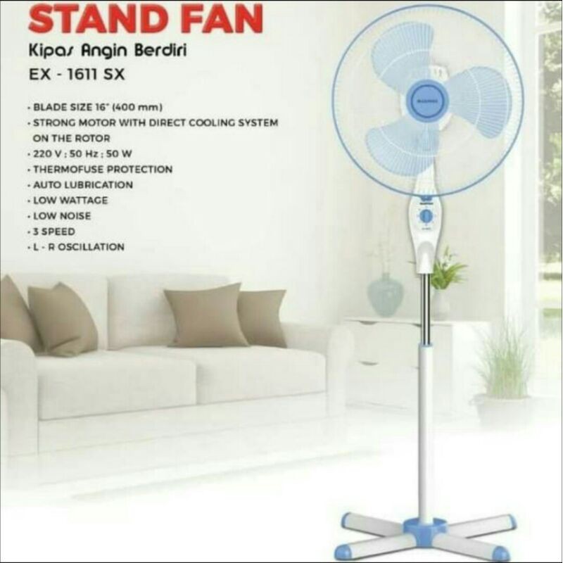 [SDW] pekanbaru/MASPION EX-1611 SX STAND FAN 16 inch / KIPAS ANGIN BERDIRI MASPION EX1611SX / MASPIO