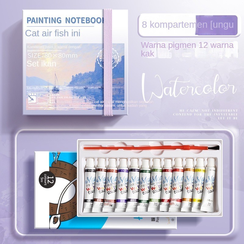 

Watercolor Set Mini/Ukuran Saku/Bahan Tahan Air/Untuk Pemula & Profesional