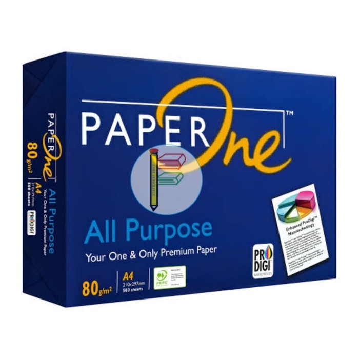 

best -Kertas HVS PaperOne A4 80 Gram Office Paper Print per Rim 500 Lembar