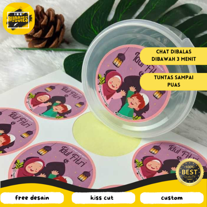 

INB 2-4 Cetak Sticker Label Bulat Idul Fitri Stiker Lebaran Toples Label Kue Lembaran A3+