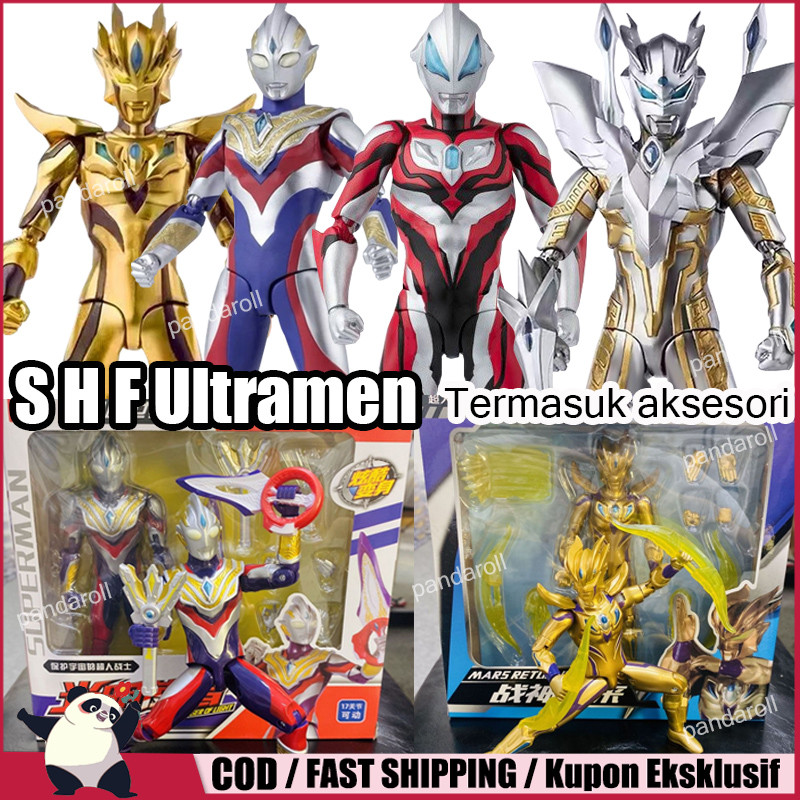 Pemindahan set mainan Ultraman anak-anak Ultraman Trigger Multi SHF Ultra Action Figure Ultraman Del