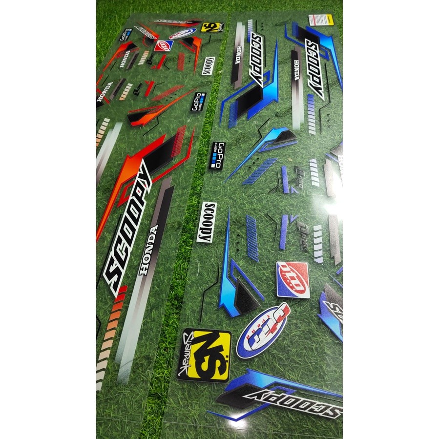 STRIPING TRANSPARAN SCOPY ALL NEW 2017-2024 LIST SIMPLE DAN BINTANG NEW STICKER POLET