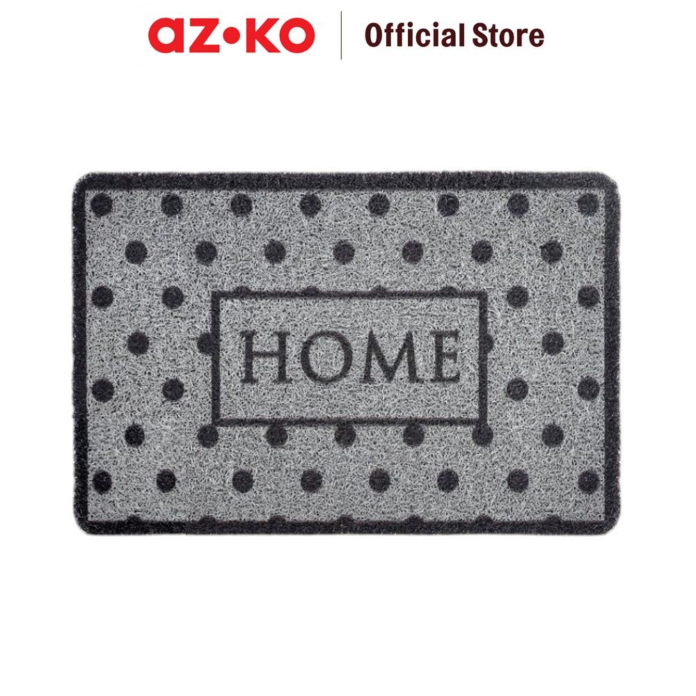 AZKO Krisbow Keset Pintu PVC Home 40x60 cm - Abu-abu Keset Lantai Floor Mat Keset Rumah Doormat