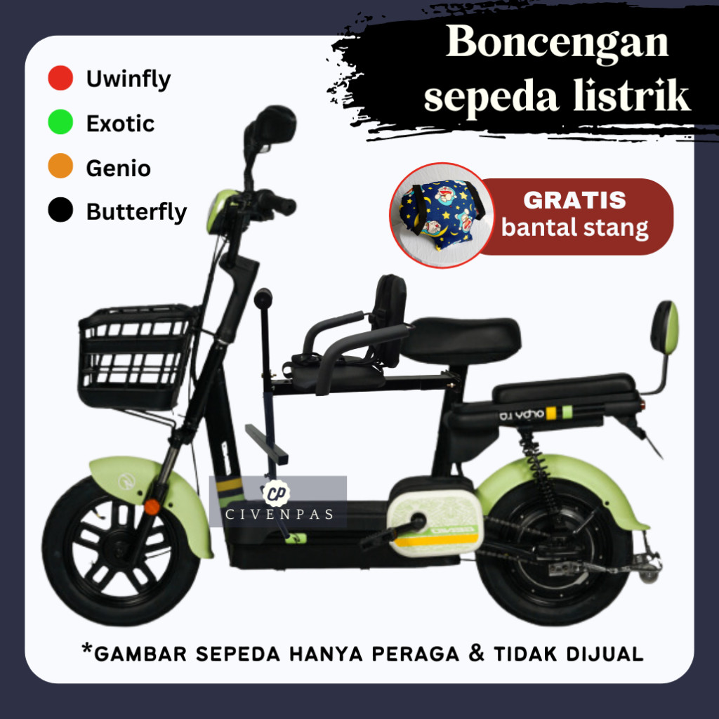 PUJEGANSHOP BONCENGAN ANAK Sepeda Listrik Boncengan Sepeda Listrik Boncengan Sepeda Listrik Anak Dep