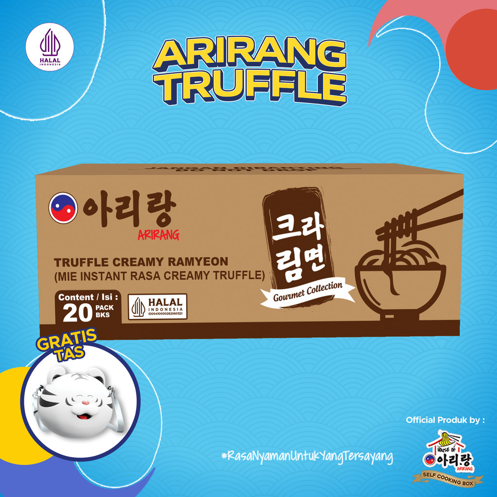 

20 Pcs Arirang Mie Instan Goreng Rasa Truffle Creamy Ramyeon 135g Free Tas Arangee