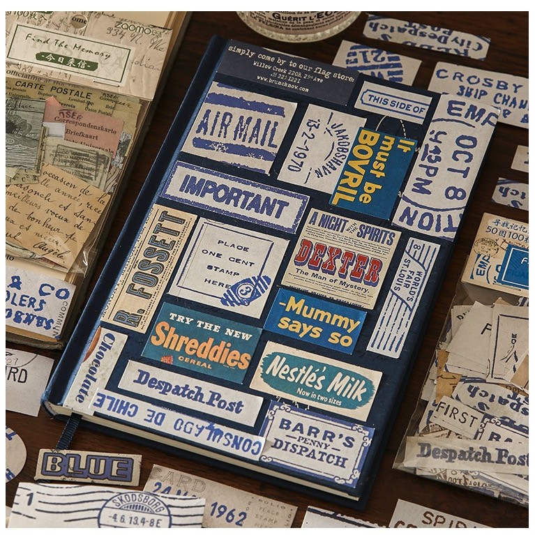 

Sticker 100 Lembar Art Paper Vintage Scrapbook Journal Sticker Aesthetic Deco Notebook Diy Bahan Buku For Student Back To School Office Stationery