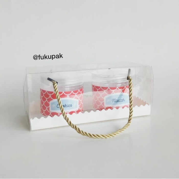 

Box Mika+Tali 23x10, Kotak Kue Tart Rollcake Cake Bolu Gulung(20pcs) - Putih Tali Gold