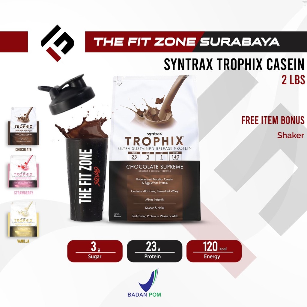 SYNTRAX Trophix 2 Lbs Whey Protein Blend Casein Suplemen Fitness Whey Protein