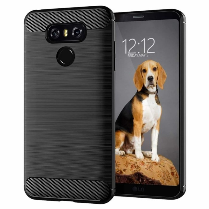 CASE LG G6 / G7 THINQ / G8 THINQ / G8X THINQ SILICONE CARBON FIBER TPU DRAWING SLIM CASE #PNEW