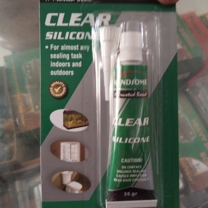 lem tube silicone sealant kaca akuarium bening clear 35gr