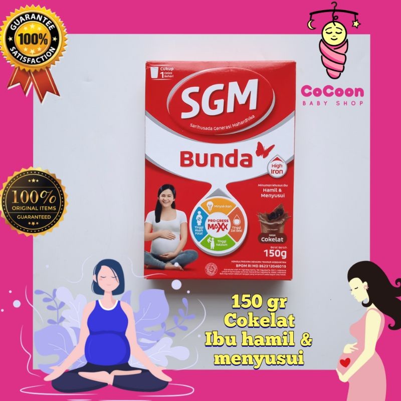 

Susu Formula Bubuk Ibu Hamil dan Menyusui SGM Bunda 150g Cokelat Coklat