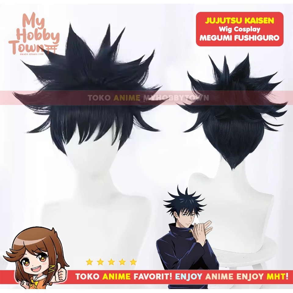 Wig Cosplay Anime Jujutsu Kaisen : Megumi Fushiguro