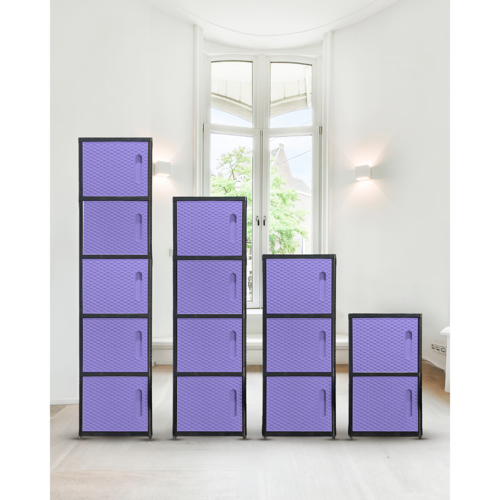 SHAFFSHOP Lemari Plastik Pintu 1 Olimplast Ungu Candy