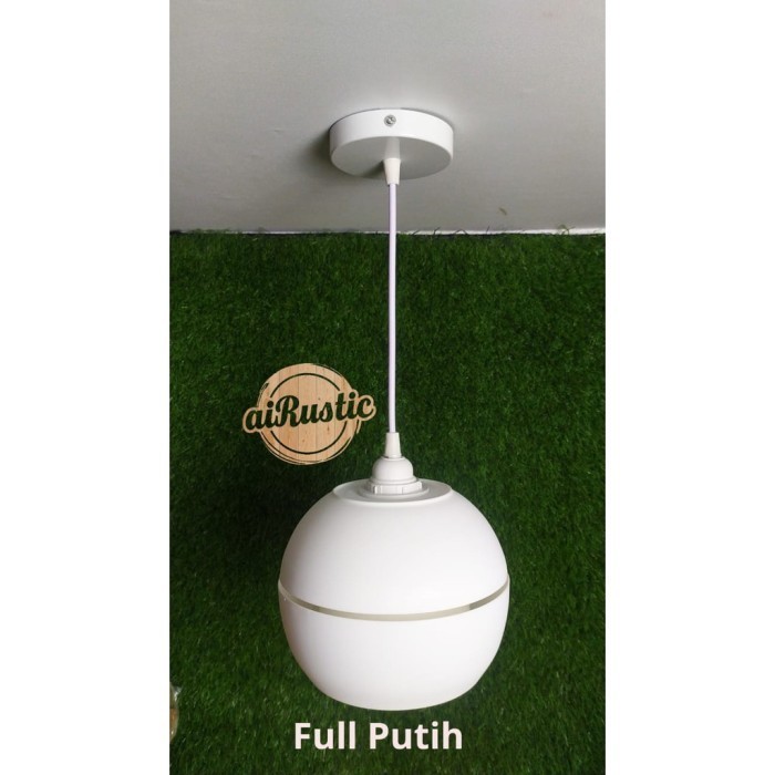 Lampu gantung hias Minimalis Moonlight - Lampu Gantung Model Bulat - Putih