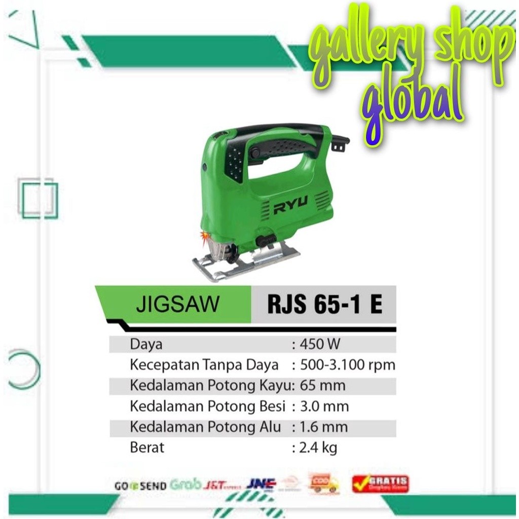 TEKIRO RYU MESIN JIGSAW LASER RYU RJS 65-1E JIG SAW LASER GERGAJI KAYU