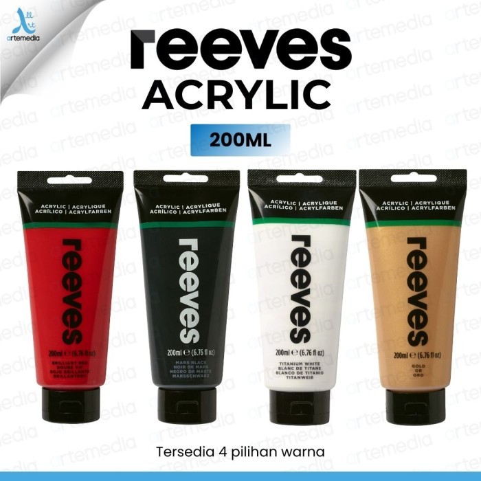 

promo -Cat Akrilik Reeves Artists 200ml Acrylic Color Paint - MARS BLACK