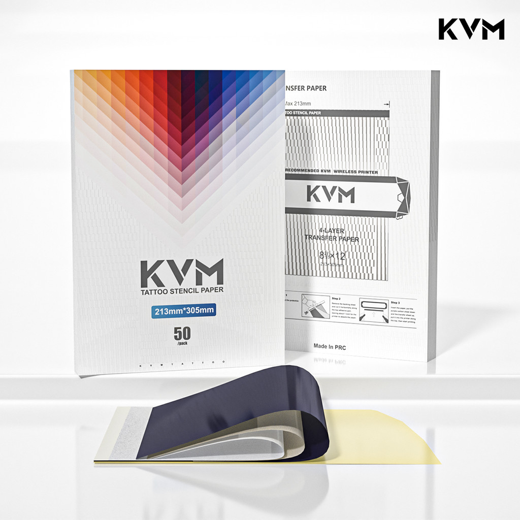 

KVM Tattoo Transfer Paper Thermal Copier Template Paper A4 Size for Artist Thermal printer tattoo Paper for Tattoo supplies