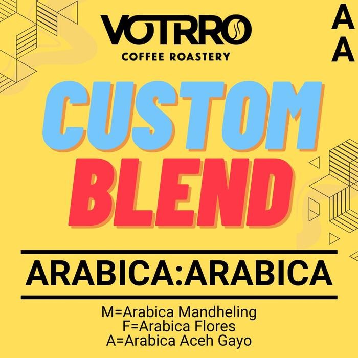 

VOTRRO BLEND - Biji Kopi Susu Blend Custom Arabica Roasted Coffee Beans 1 Kg - Biji Kopi, 30F/70M