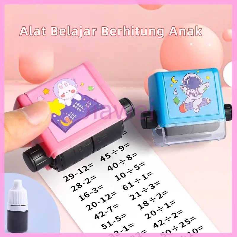 

Jiawei Stempel Matematika Roll/Alat Belajar Berhitung Anak/Math Stamp/Stempel Roll Matematika