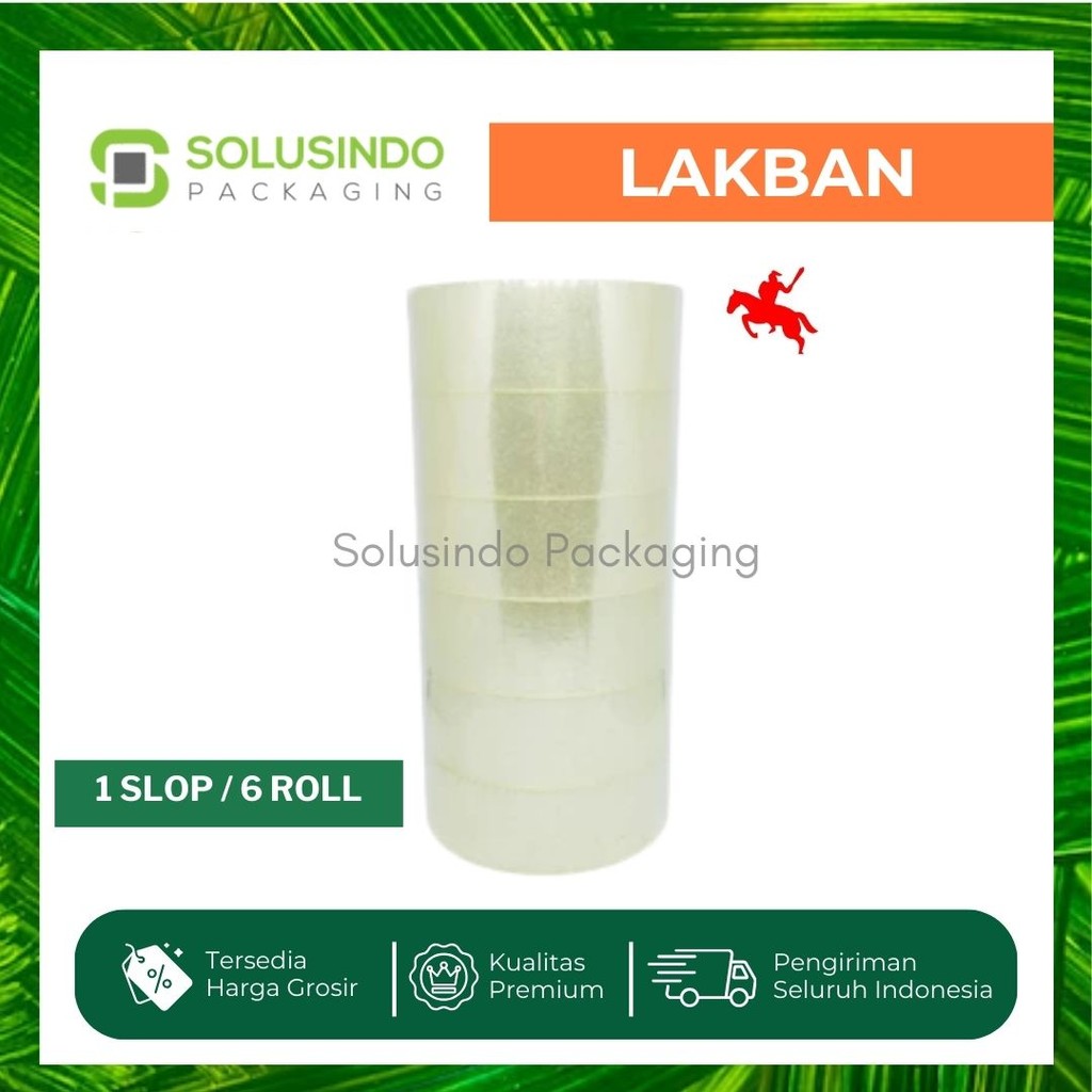 

Lakban OPP Tape / Lakban Bening KSATRIA Tape (1 Slop / 6 Roll)