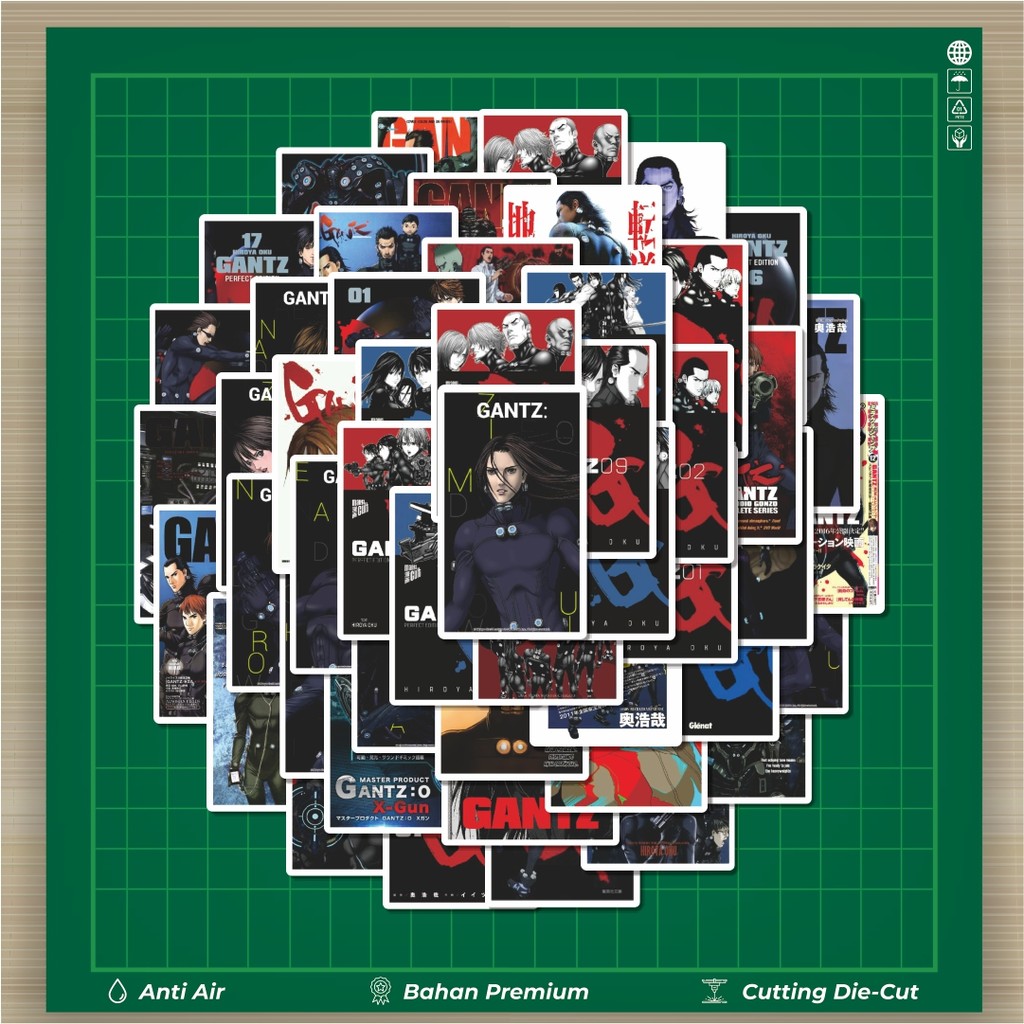 

HOT 50 PCS STIKER Anime Gantz Char Mix 2 Stiker Fashion Cars Decal Dingin Kartu Album Custom Vinyl Anti Air- Sticker Aesthetic Buku Journal Koper Casing HP Tablet Laptop Helm Motor Botol Minum