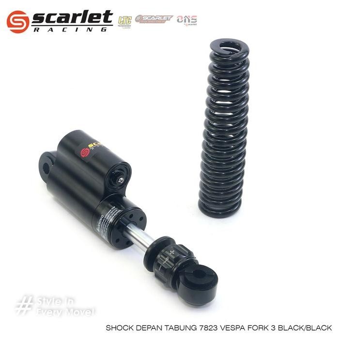 SCARLET RACING Shock Breaker Skok Depan Tabung Motor Vespa Klasik 7823 Fork3 Motorcycle - Black/Blac
