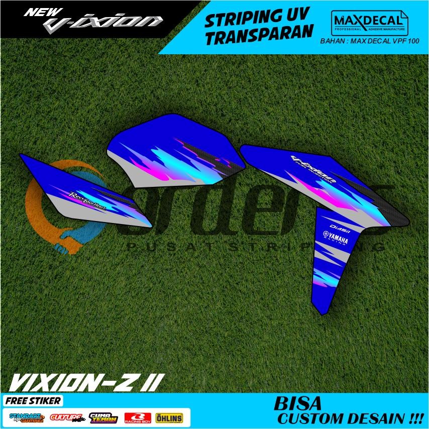 Striping Transparan New Vixion NVA Terbaru – Sticker Transparan Bahan Premium Max Decal UV, Anti Pud