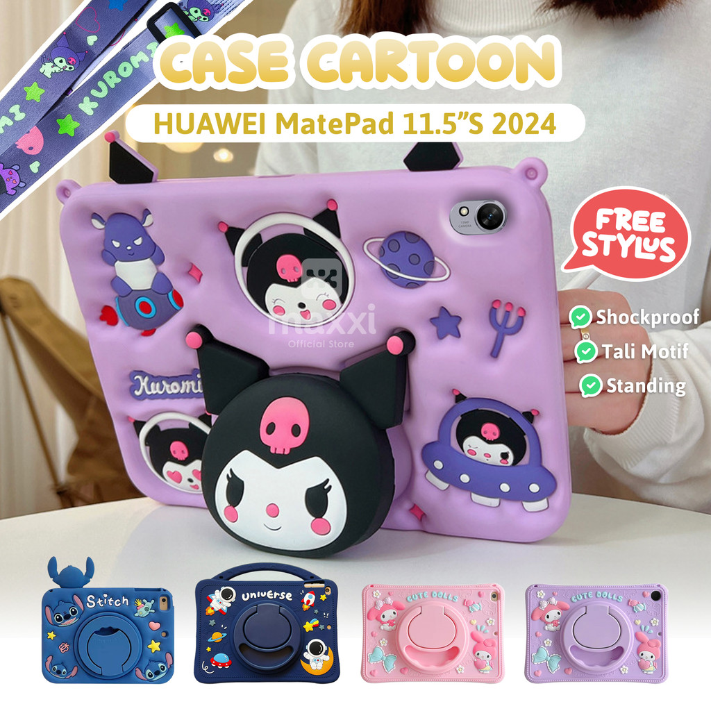 Casing Anak HUAWEI MatePad 11.5"S 2024 PaperMatte Case MatePad Air 11.5 2023 Softcase Kuromi Standin