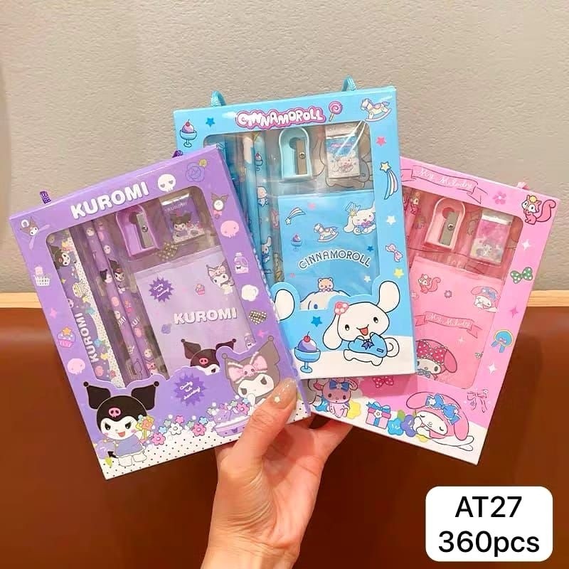 

Set alat tulis motif sanrio kuromi melody cinamorol