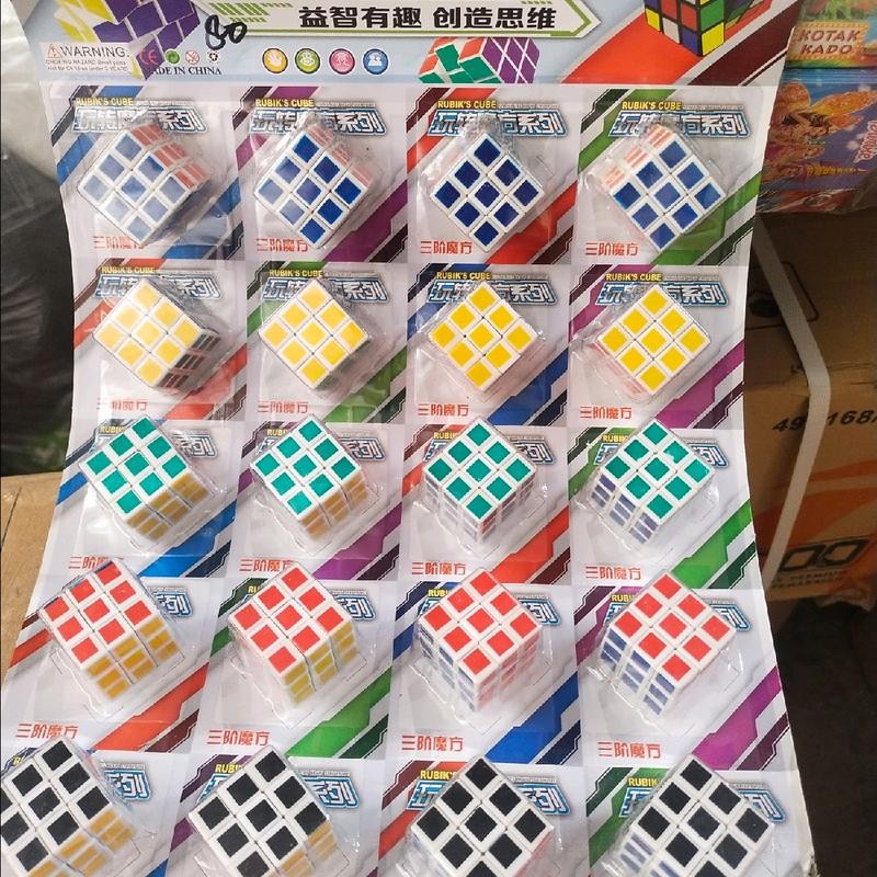 20 PCS MAINAN RUBIK DADU 3 X 3 PREMIUM PRESS MIKA / RUBIK DADU KECIL 3 X 3 CM / RUBIX DADU 3 X 3 CM