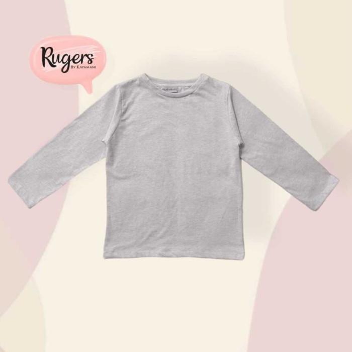 Shopee Lokal - RBK Kaos Anak Laki-Laki - Kaos Lengan Panjang Grey