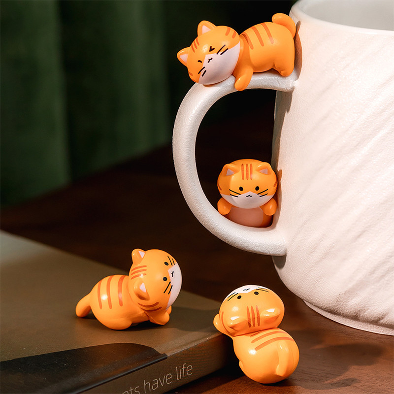 ORNAMEN MINIATUR 8 MOTIF MULTI KUCING / CAT / DASHBOARD LAPTOP, HP, MOBIL / BERSIKU /MOTIF LUCU/ Orn