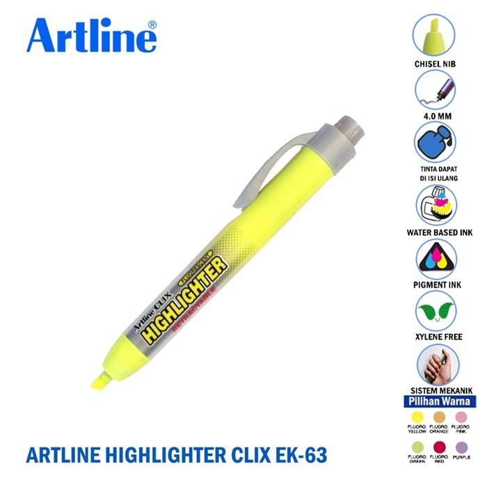 

ARTLINE CLIX HIGHLIGHTER EK-63 4.0MM
