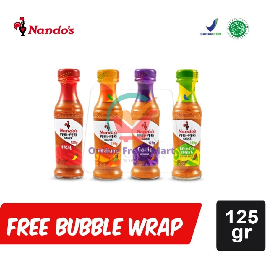 

Nandos Peri Peri Sauce / Saus Asam Pedas Afrika (Botol Kaca 125gr) - Online Fresh Mart Denpasar