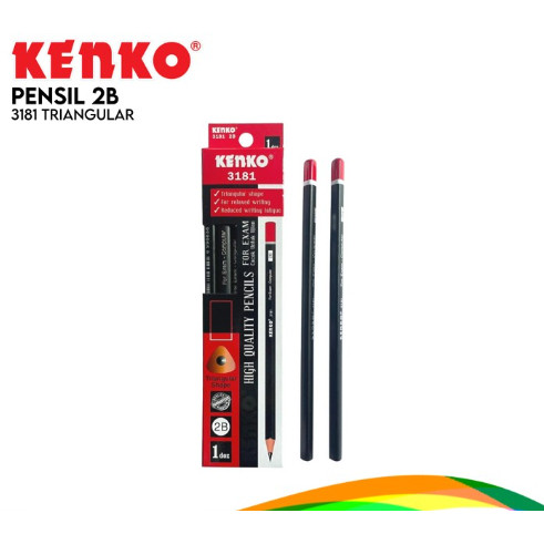 

Kenko - Pensil 2B 3181 - Kualitas Tinggi untuk Menulis dan Menggambar (Pak/12 Pcs)