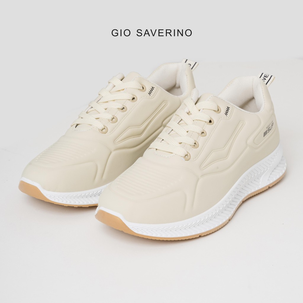 Original Gio Saverino Sepatu Sneakers Pria Hitam Sporty Black Casual Shoes Sneaker Kasual