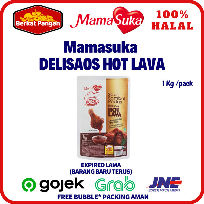 

✨TERLARIS -MamaSuka Delisaos Saus Sambal Hot Lava / Hot Lava Volcano 1kg - Hot Lava