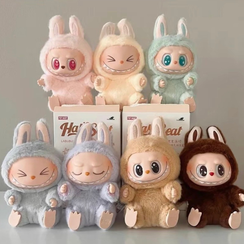 AS34JK KTS-V1 V2 Have A Seat Labubu The Monsters Blind Box Sealed Exciting Macaron Keychain Murah