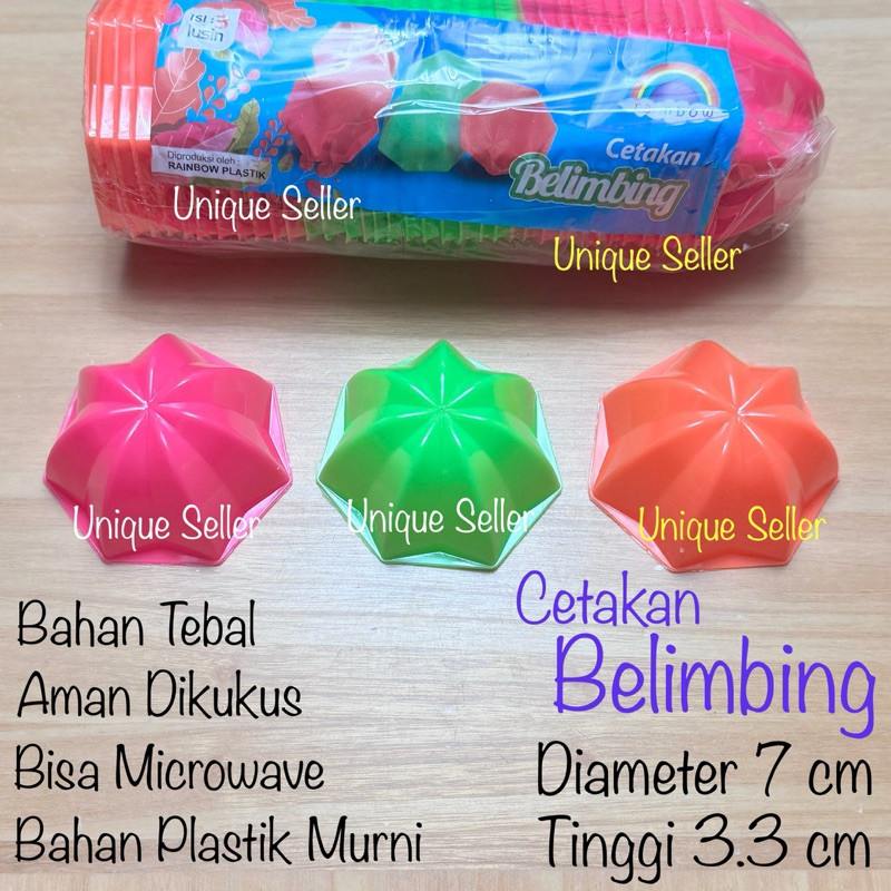 [1gross] Cetakan Kue Belimbing Plastik 7 cm isi 12 Lusin / Cetakan Belimbing 1 gross / Cetakan Pudin