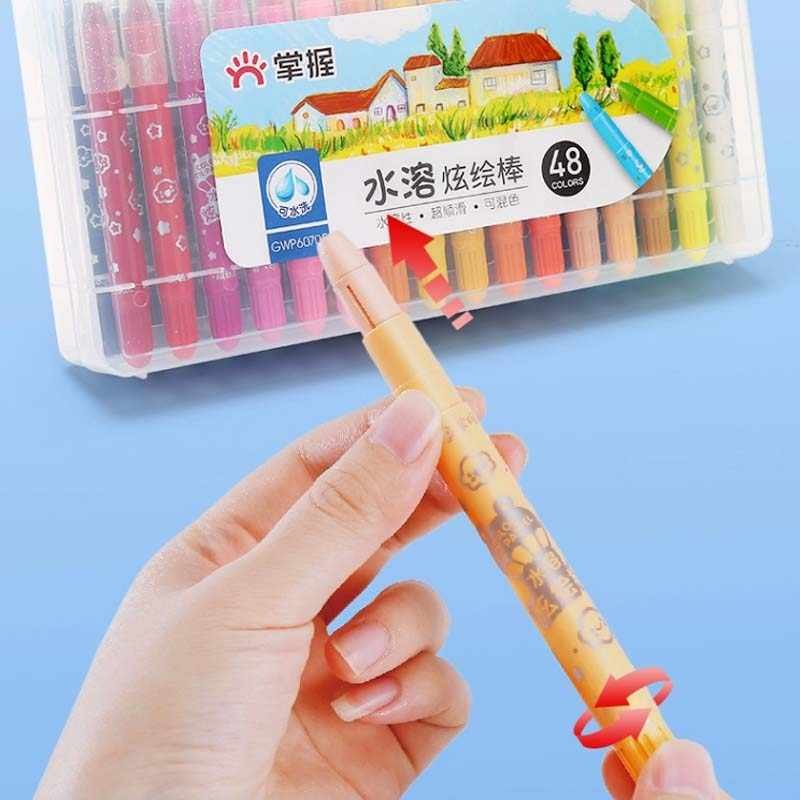 

Grasp Crayon Set 24/36/48 Warna Silky Crayon Water Soluble Crayons Krayon Licin Grasp RB9