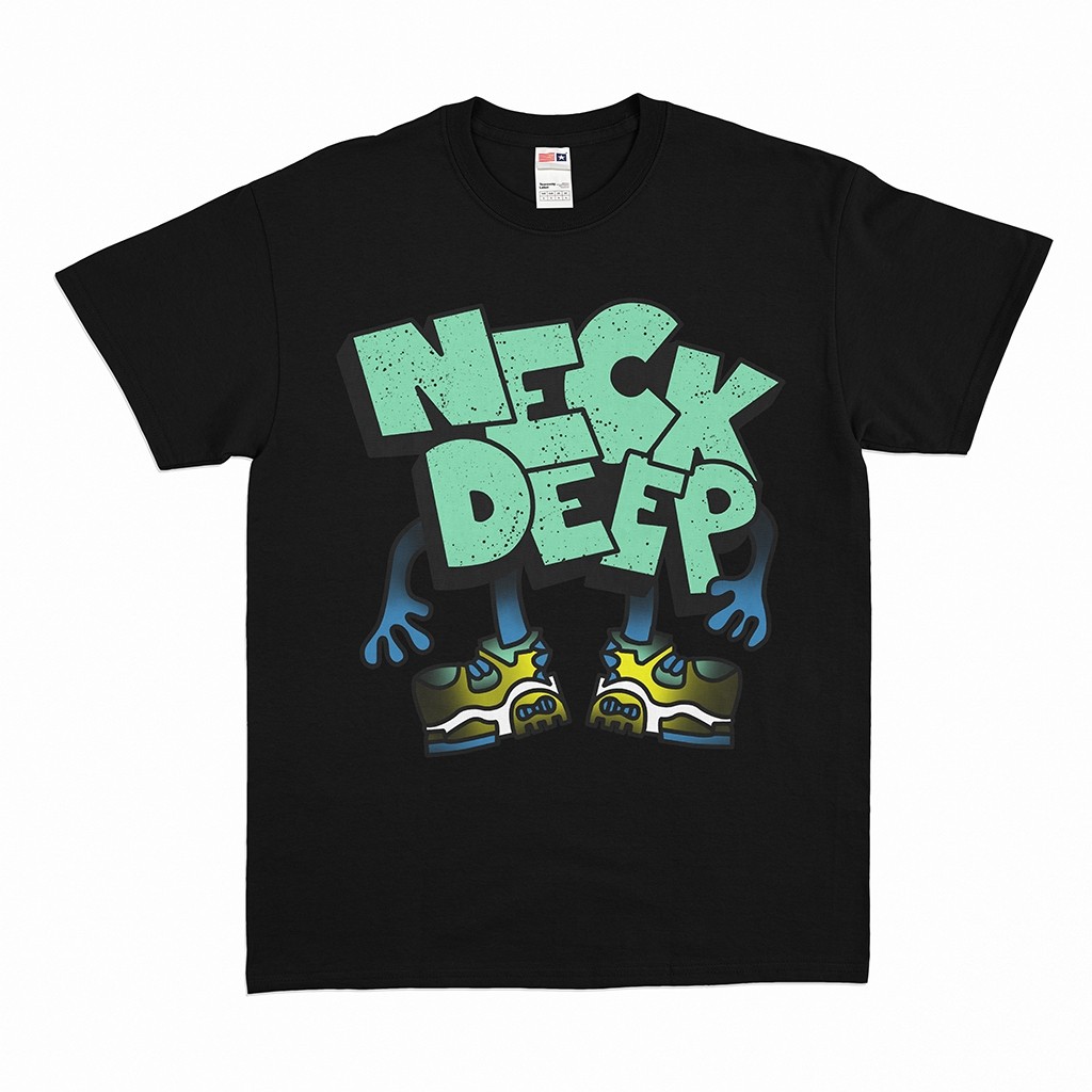 Kaos Band NeckDeep - Alien Hitam Original Baju T-shirt Oversize Neck Deep