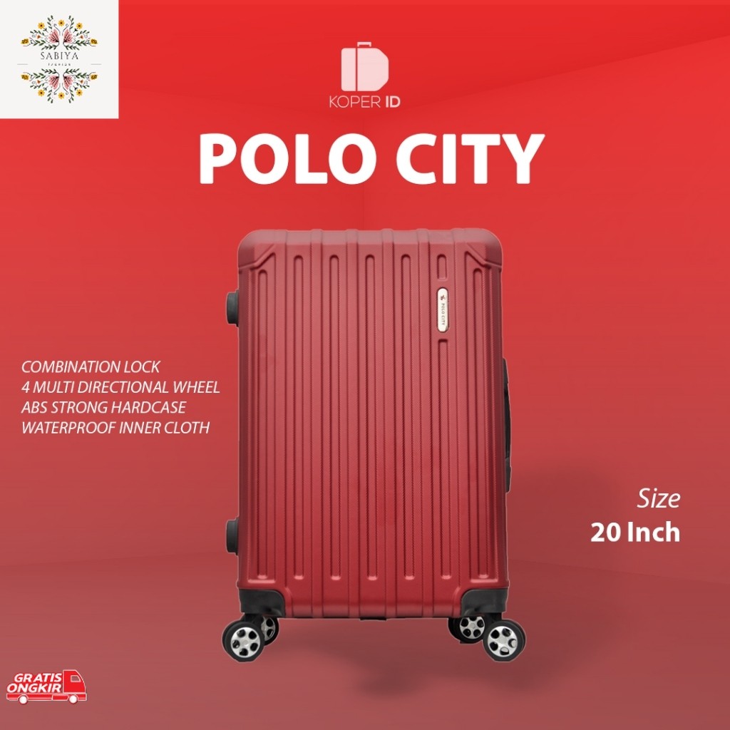 Koper Terkini / Tas Koper Polo City Hardcase size 20 inch - 073