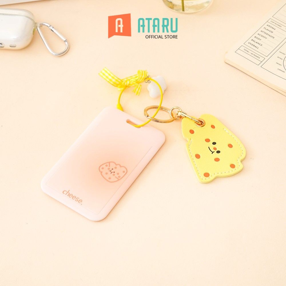 

Ataru Holder Id Card Dengan Ribbon & Cheese Charm - Kuning Tempat Kartu Lanyard Name Tag Holder Id Card Holder Lucu