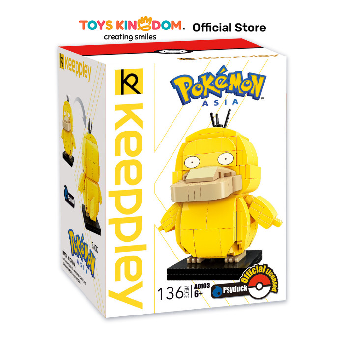 Toys Kingdom Keeppley Figure Pokemon Psyduck Kids Toy Toys Block Bricks Miniature Deco Character Toy