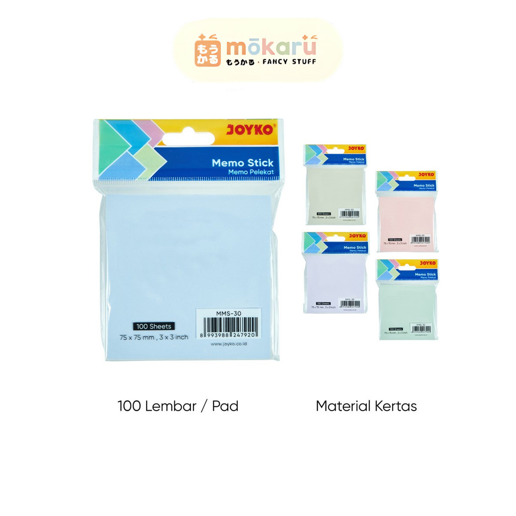 

Joyko Memo Stick MMS 30 Colors / Sticky Notes Tempel Lucu Unik Murah